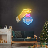 Hanging Christmas Bauble Neon Sign