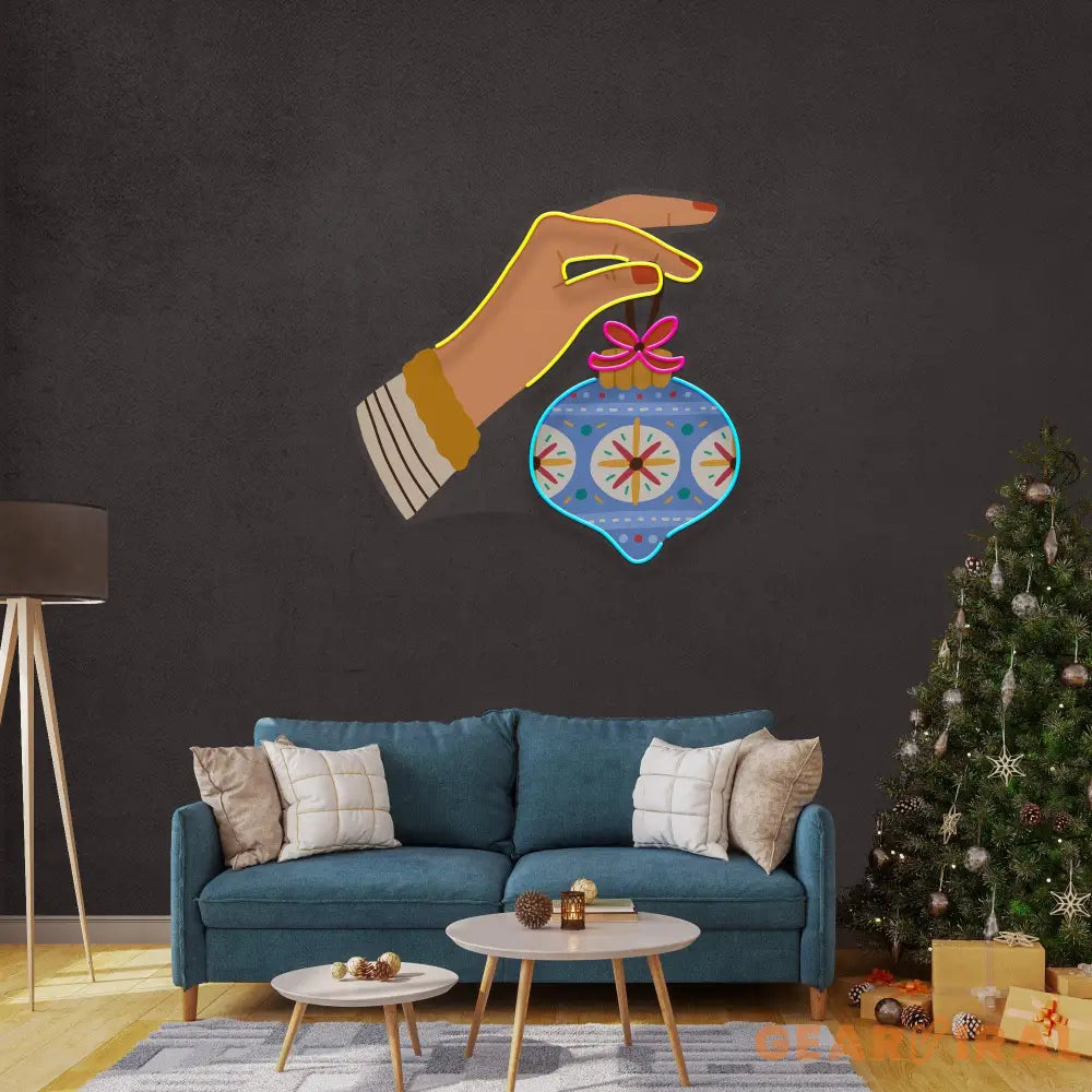 Hanging Christmas Bauble Neon Sign