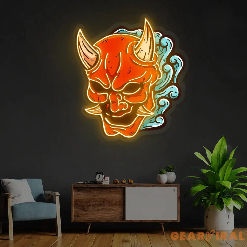 ’Hannya Mask’ Neon x Acrylic Artwork