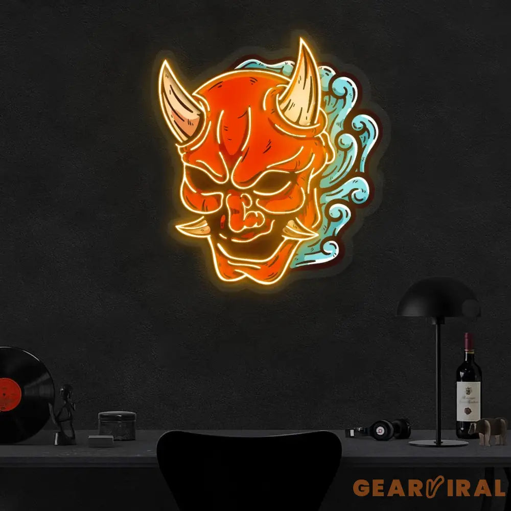 ’Hannya Mask’ Neon x Acrylic Artwork