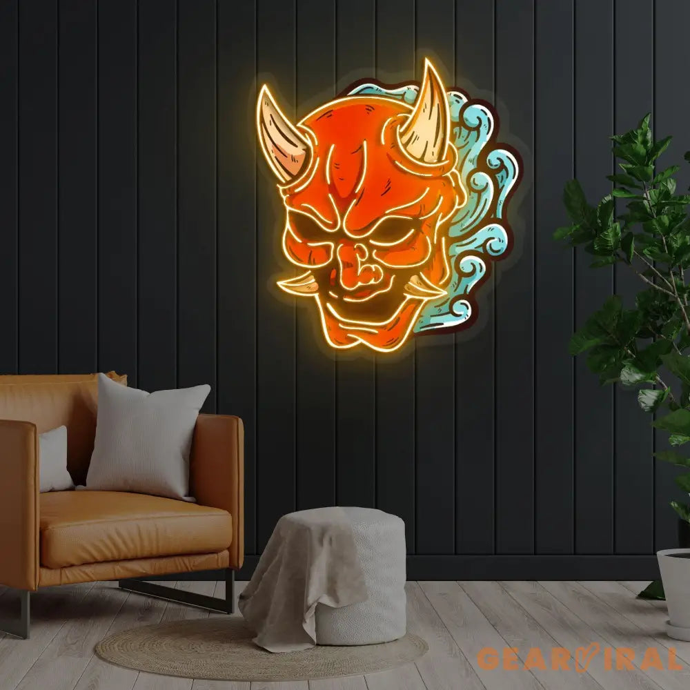 ’Hannya Mask’ Neon x Acrylic Artwork