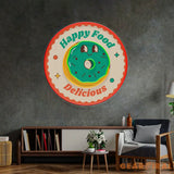 Happy Food Delicious Led Neon Acrylic Artwork