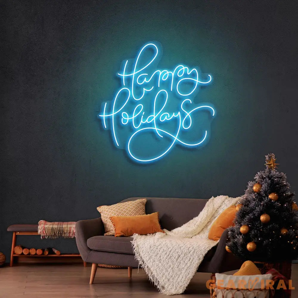 Happy Holidays Christmas Neon Sign