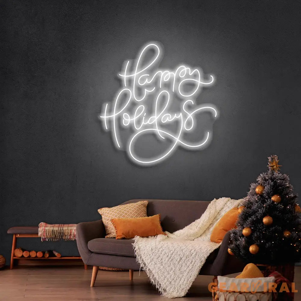 Happy Holidays Christmas Neon Sign