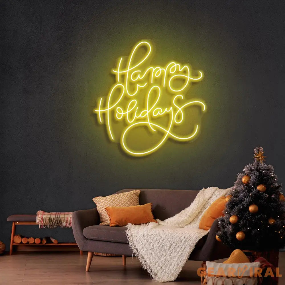 Happy Holidays Christmas Neon Sign