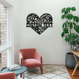 Heart Family Name Monograms Name Metal Sign Personalized Name Led Sign Outdoor Door Decor Heart Wall Art Perfect Gift