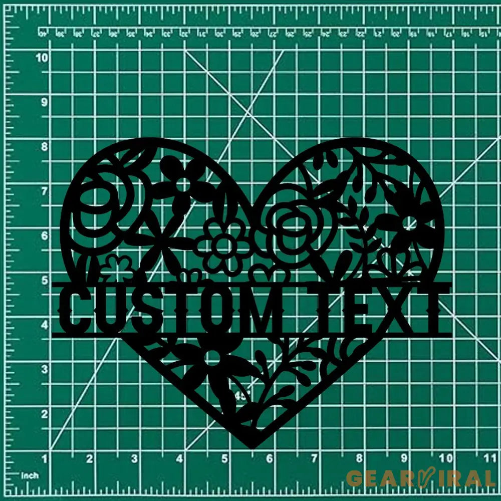 Heart Family Name Monograms Name Metal Sign Personalized Name Led Sign Outdoor Door Decor Heart Wall Art Perfect Gift