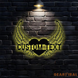 Heart With Wings Remembering Metal Sign Personalized Metal Memorial Sign Memorial Metal Sign Sympathy Gift Grave Marker