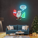 Hello Santa! Christmas Neon Sign