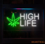 High Life Neon Sign High Life Led Sign High Life Walll Decor Custom Neon Sign Smoke Shop Decor Custom Led Sign Green