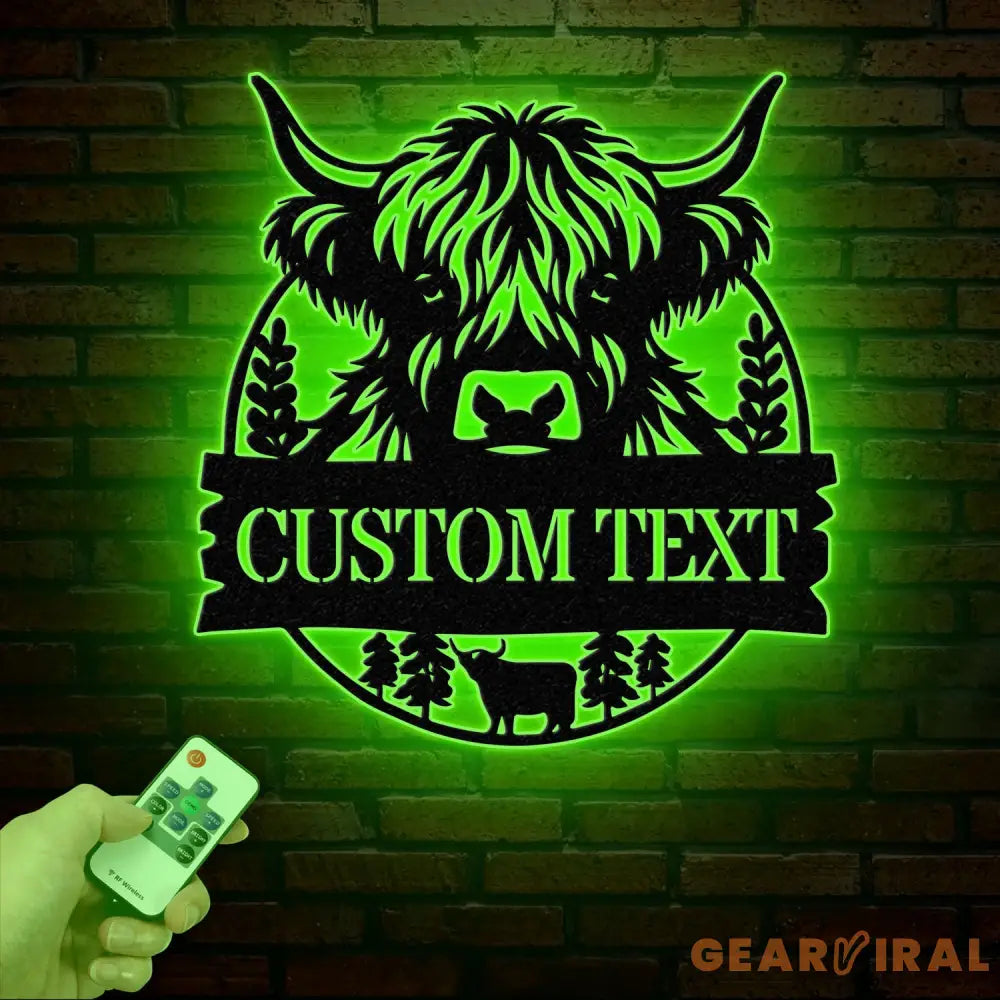 Highland Cow Metal Sign Custom Highland Cow Wall Art Personalized Highland Cow Farm Sign Farmhouse Decor Ranch Decor