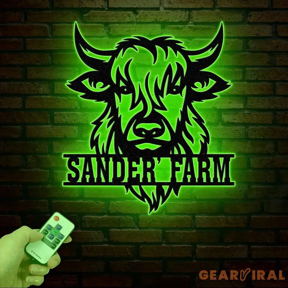 Highland Cow Metal Sign Custom Highland Cow Wall Art Personalized Highland Cow Farm Sign Farmhouse Decor Ranch Decor