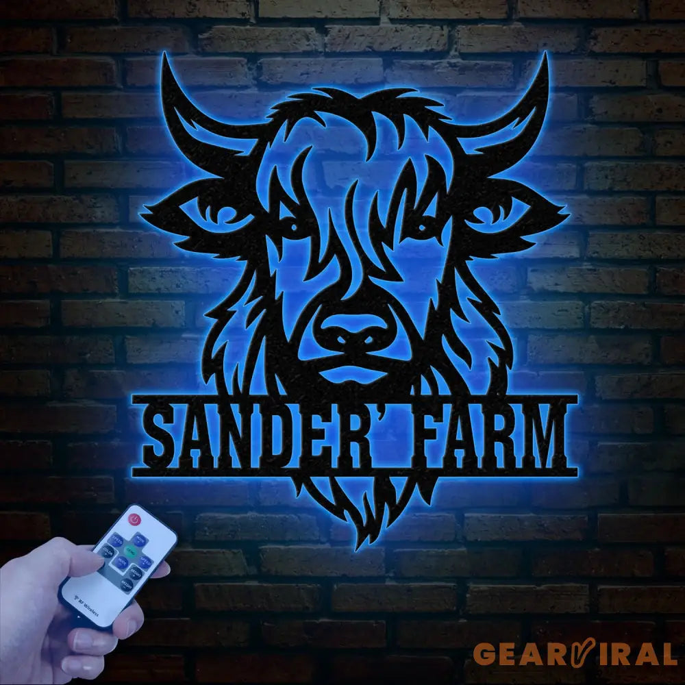 Highland Cow Metal Sign Custom Highland Cow Wall Art Personalized Highland Cow Farm Sign Farmhouse Decor Ranch Decor