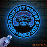 Highland Cow Metal Sign Custom Highland Cow Wall Art Personalized Highland Cow Farm Sign Farmhouse Decor Ranch Decor