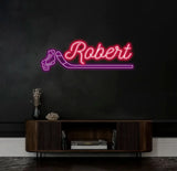 Hockey Name Neon Sign Custom Hockey Name Neon Sign Custom Personalized Name Sign Custom Kids Name Sign Hockey Gift