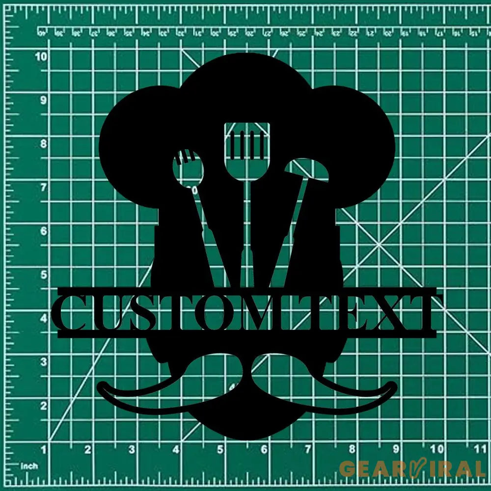 Home Chef Metal Sign LED Lights Custom Name Sign - Personalized Monograms Name Sign Wall Art Sign Outdoor Door Monogram