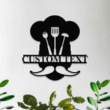 Home Chef Metal Sign LED Lights, Custom Name Sign - Personalized Monograms Name Sign, Wall Art Sign, Outdoor Door Monogram - Housewarming