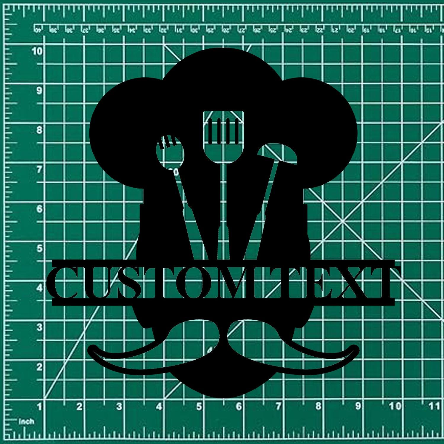 Home Chef Metal Sign LED Lights, Custom Name Sign - Personalized Monograms Name Sign, Wall Art Sign, Outdoor Door Monogram - Housewarming