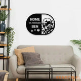 Home is Where Dog Is PoodleMetal Name Sign With LED Lights Personalized Letter Last Name Dog Lover Metal Sign Dog Metal