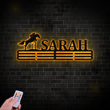 Horse Custom Name Medal Hanger Monogram - 12 Rungs for medals & Ribbons, Medal Display, Sports Medals, Kids Room Sports Decor, Horse Show