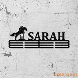 Horse Custom Name Medal Hanger Monogram - 12 Rungs for medals & Ribbons Medal Display Sports Medals Kids Room Sports