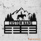 Horse Custom Name Medal Hanger Monogram Medal Display Sports Medals Kids Room Sports Decor Horse Show,