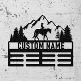 Horse Custom Name Medal Hanger Monogram, Medal Display, Sports Medals, Kids Room Sports Decor, Horse Show,