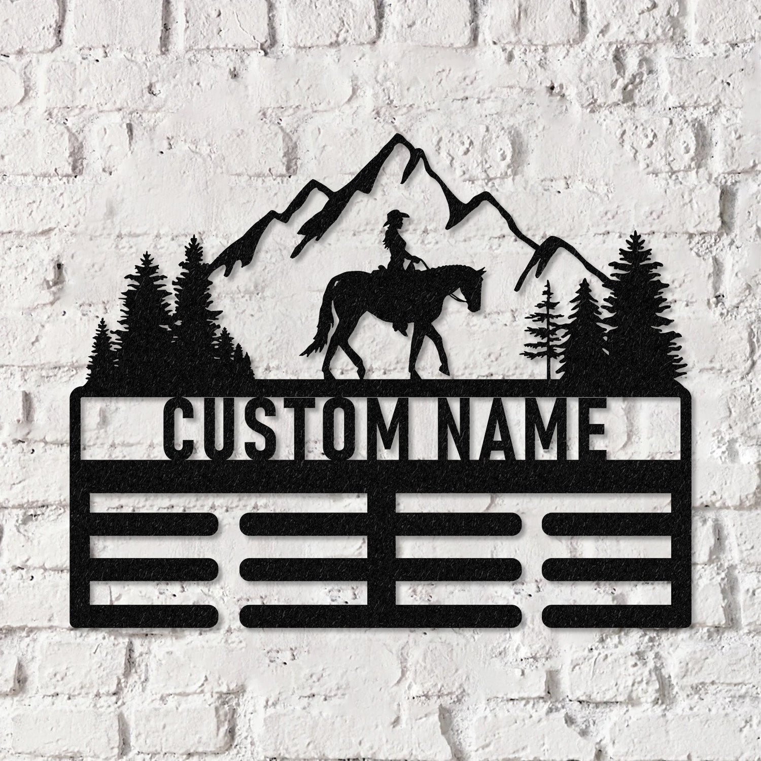 Horse Custom Name Medal Hanger Monogram, Medal Display, Sports Medals, Kids Room Sports Decor, Horse Show,