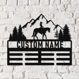 Horse Custom Name Medal Hanger Monogram, Medal Display, Sports Medals, Kids Room Sports Decor, Horse Show,