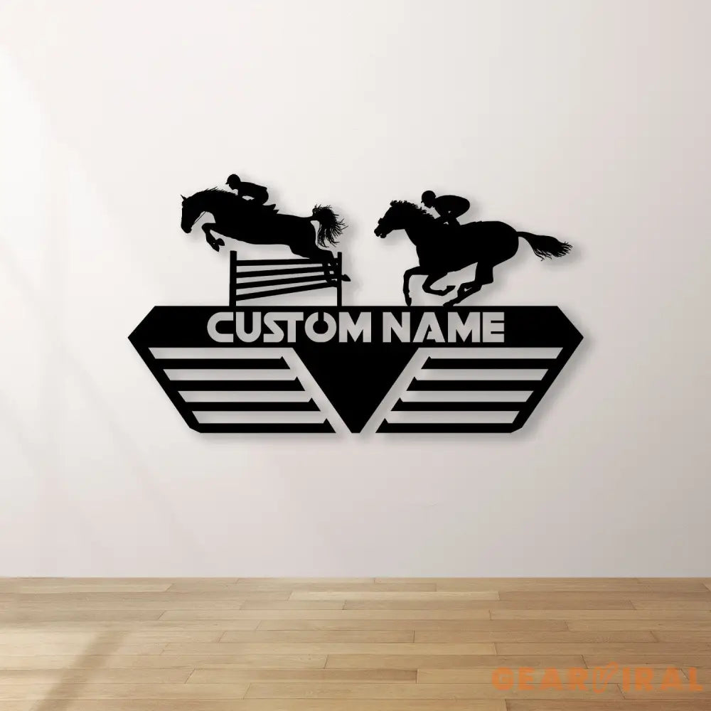 Horse Custom Name Medal Hanger Monogram Personalized Horse Riding Medal Holder Display Rack,Kids Room Sports Decor