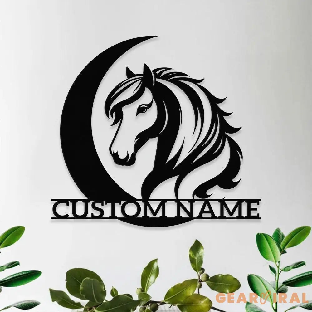 Horse Metal Sign Personalized Family Name Led Sign Outdoor Door Decor Wall Art ustom Horse Farm Name Sign Housewarming