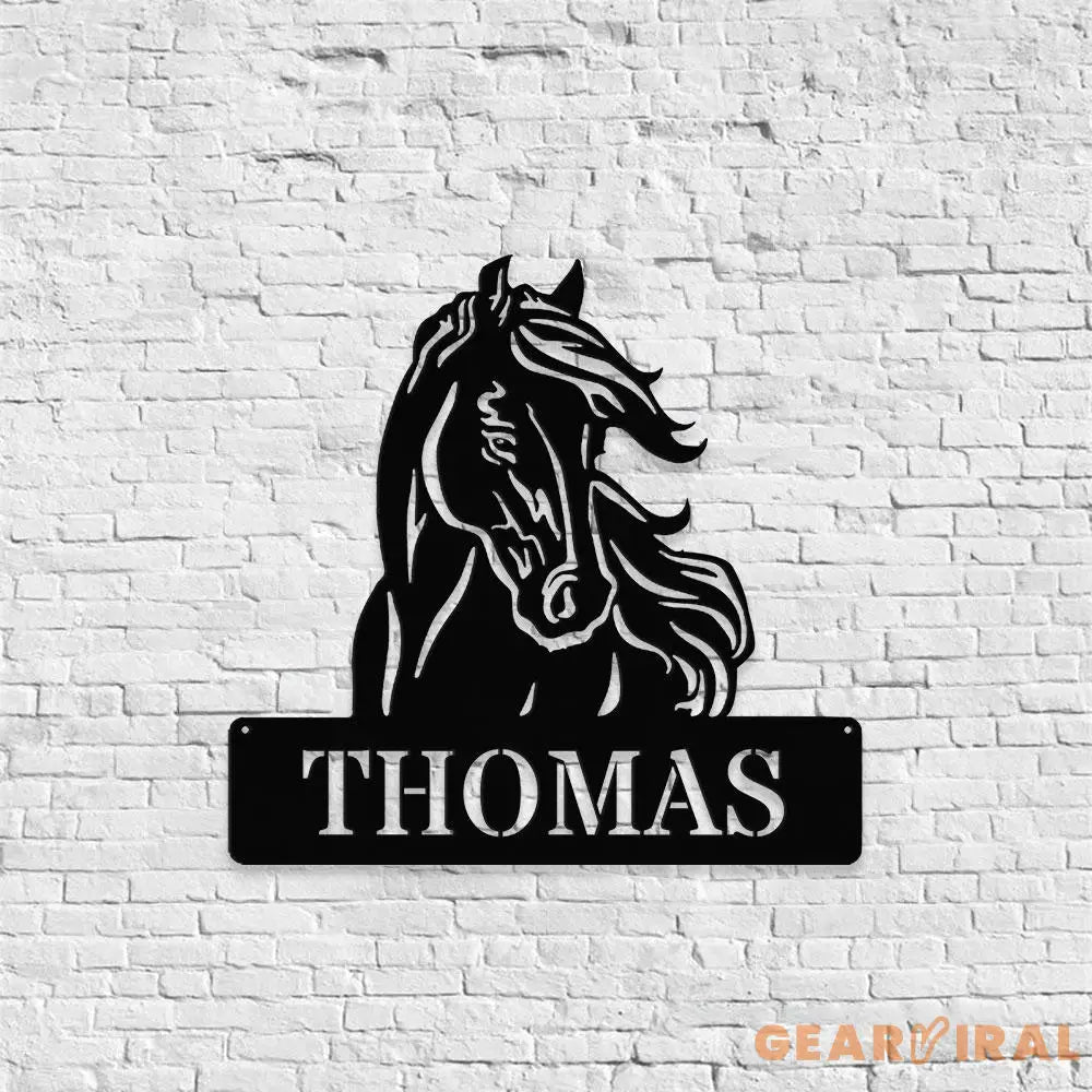 Horse Metal Sign Personalized Family Name Led Sign Outdoor Door Decor Wall Art ustom Horse Farm Name Sign Housewarming