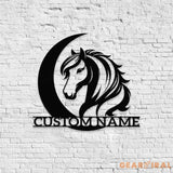 Horse Metal Sign Personalized Family Name Led Sign Outdoor Door Decor Wall Art ustom Horse Farm Name Sign Housewarming