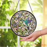 Hummingbirds and Wild Flowers Suncatcher Hummingbird Lovers Window Hanging Hummingbird Suncatcher Hummingbird Gifts
