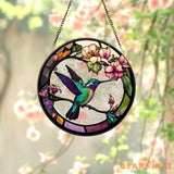 Hummingbirds and Wild Flowers Suncatcher Hummingbird Lovers Window Hanging Hummingbird Suncatcher Hummingbird Gifts