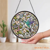 Hummingbirds and Wild Flowers Suncatcher Hummingbird Lovers Window Hanging Hummingbird Suncatcher Hummingbird Gifts