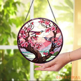 Hummingbirds and Wild Flowers Suncatcher Hummingbird Lovers Window Hanging Hummingbird Suncatcher Hummingbird Gifts