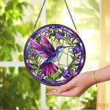 Hummingbirds and Wild Flowers Suncatcher Hummingbird Lovers Window Hanging Hummingbird Suncatcher Hummingbird Gifts