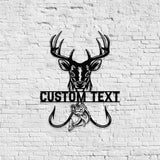 Hunting and Fishing Metal Sign, Personalized Family Name Led Metal Sign, Outdoor Door Decor, Address Wall Art, Perfect Gift for Housewarming