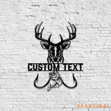 Hunting and Fishing Metal Sign Personalized Family Name Led Metal Sign Outdoor Door Decor Address Wall Art Perfect Gift