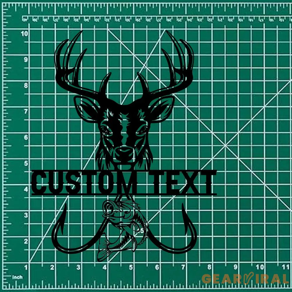 Hunting and Fishing Metal Sign Personalized Family Name Led Metal Sign Outdoor Door Decor Address Wall Art Perfect Gift