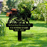 Hunting Memorial Remembering Stake, Personalized Metal Garden Marker, Memorial Metal Sign, Sympathy Gift, Grave Marker, Memorial Stake