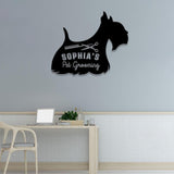 Custom Pet Grooming Hair Salon Metal Wall Art LED Light, Personalized Groomer Name Sign, Pet Grooming Decoration, Home Decor Pet Grooming