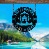 Personalized Lake House Metal Sign, Forest Lake Sign, Family Name Lake House Sign, Camping Metal Sign, Lake House Decor, Front Porch Decor