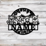 Custom Safari Animals Name Sign, Metal Safari Sign, Metal Wall Art, Safari Nursery Decor, Animal Name Sign, Kid's Nursery Decor