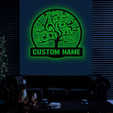 Custom Music Tree Metal Sign, Musical Notes Wall Art, Personalized Music Lover Name Sign, Music Notes Wall Decor, Musician Gift