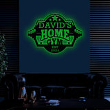 Custom Name Metal Home Gym Sign with Led Light, Metal Gym Sign, Cross Fit Sign, Fitness Decor, Gymer Gifts, Gift for Dad