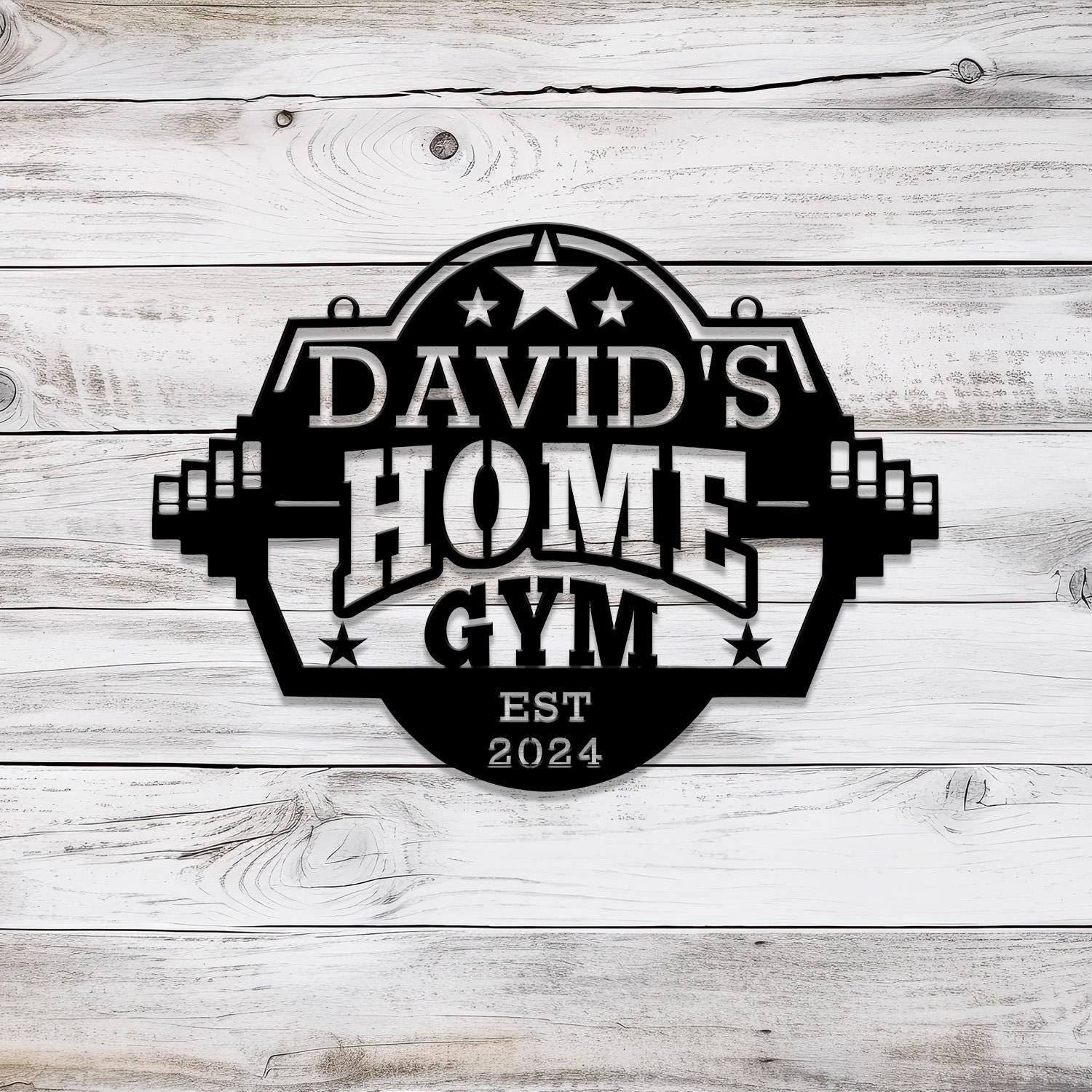 Custom Name Metal Home Gym Sign with Led Light, Metal Gym Sign, Cross Fit Sign, Fitness Decor, Gymer Gifts, Gift for Dad