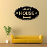 Personalized Dog Crate Metal Sign: Custom Pet Decor