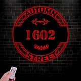 Modern House Number Address Sign - Custom Round Metal Plaque, Personalized Address Numbers, Sleek Metal Number Design